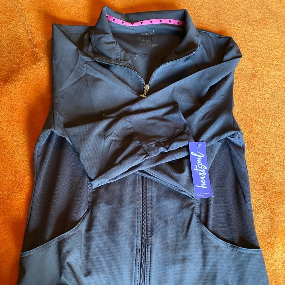 HeartSoul Pewter Womens Scrub Jacket